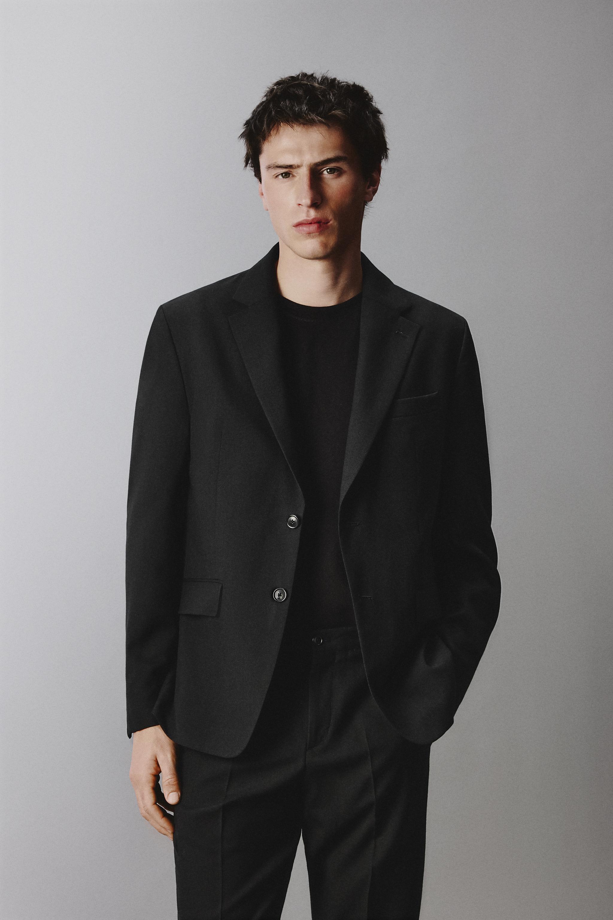 WOOL BLEND SUIT BLAZER